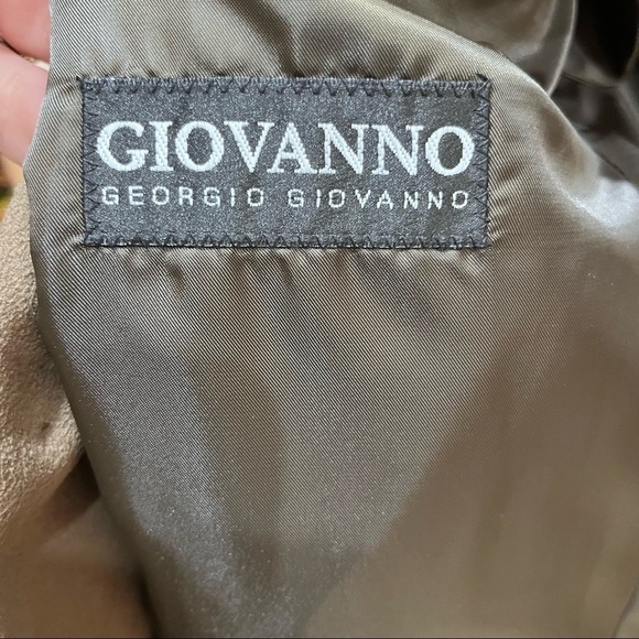 Georgio Giovanno Brown Ultra Suede Sport Coat 3 Button Front Sz 40R - Picture 6 of 9